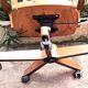 Adjustable office chair in light varnished wood from 1980. Chair sold individually.