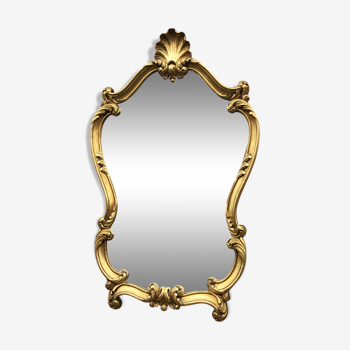 Miroir glace doré de style vintage 50x80cm