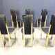 Vintage French brass dining chairs, set of 6 - 1970s