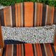 Set of 5 70s designer chairs in beech and orange and brown velvet Self éditeur