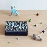 Enamelled sheet metal box floral pattern by Jean Neuhaus