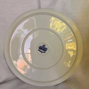Decorated blue porcelain cake stand Bareuther Bavaria