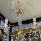 Three-light crystal chandelier