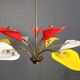 Vintage multi colour Italian chandelier, 1960s
