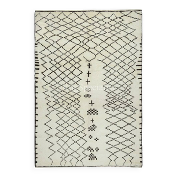 Tapis Tulu marocain moderne, 100 % laine naturelle, tapis Beni Ourain
