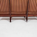 Mid-Century Danish Modern 3-seats sofa with cognac leather cushions