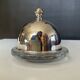 Silver-plated and glass bell-shaped butter dish from the 1970s.