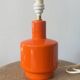 Seventies lamp - vintage orange ceramic - 1960s / 1970s (pair possible)