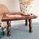 Mini old wooden farmhouse bench