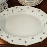 Old service 28 pieces porcelain KG Keller and Guérin Lunéville France decorated with flowers Rosita XIXth Century