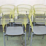 Suite of 8 Odéon chairs, Fermob