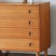Scandinavian oak chest of drawers | vintage Danish furniture
