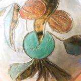 Vase en laiton - motif floral