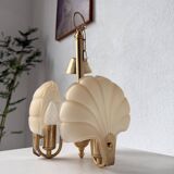 Shell and brass chandelier from the 70s