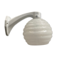 Porcelain wall lamp and vintage Clichy glass