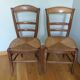 2 antique mulched chairs