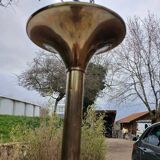 Antique Art Deco brass and glass chandelier