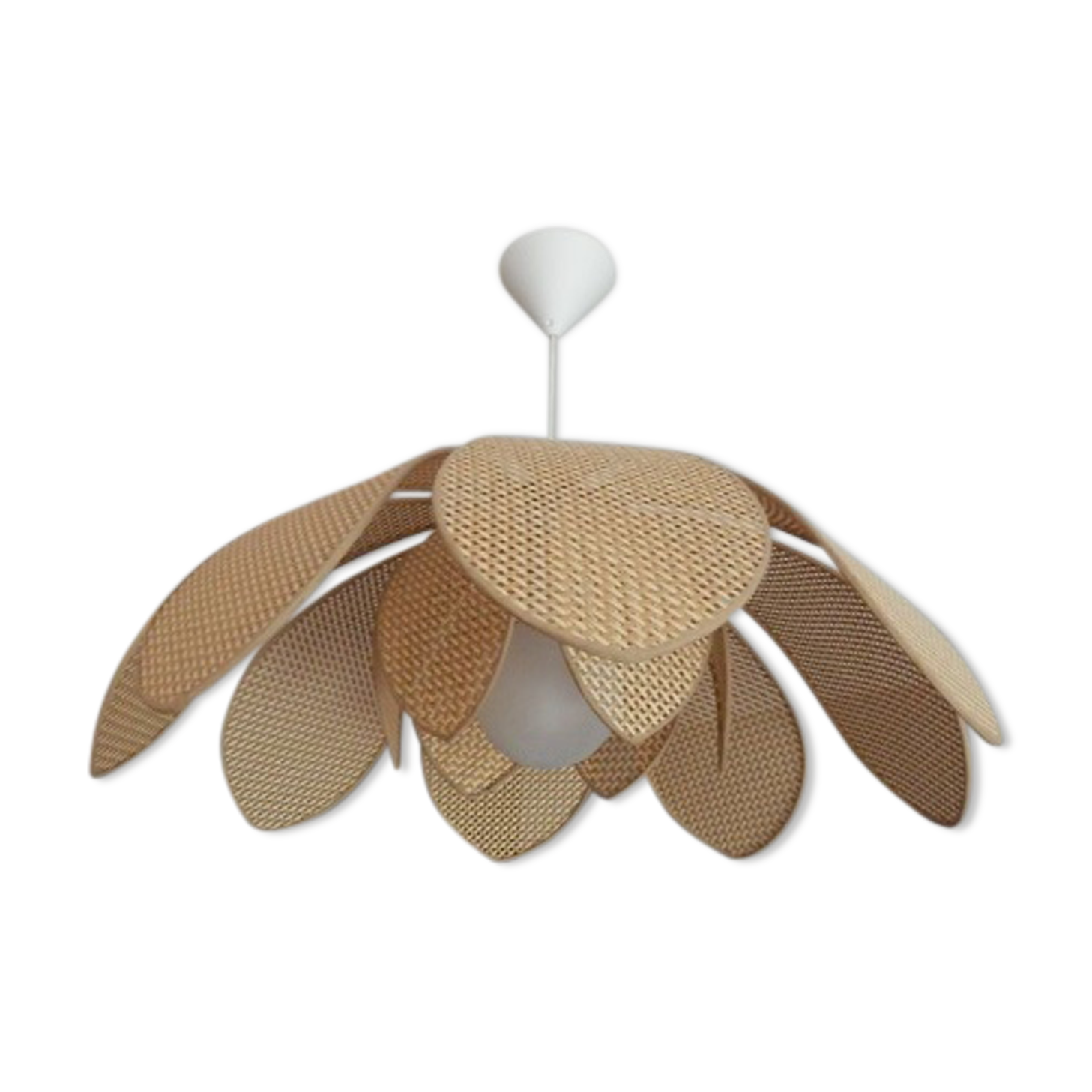 Flower hanging caning vintage rattan