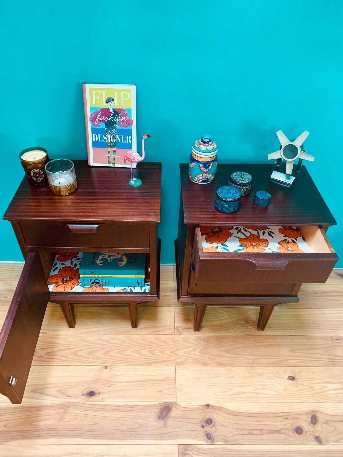 Pair of vintage Mid Century bedside tables