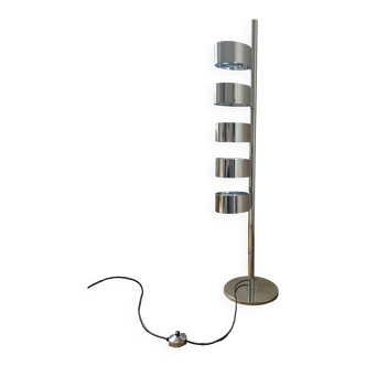 Space age floor lamp in chromed metal