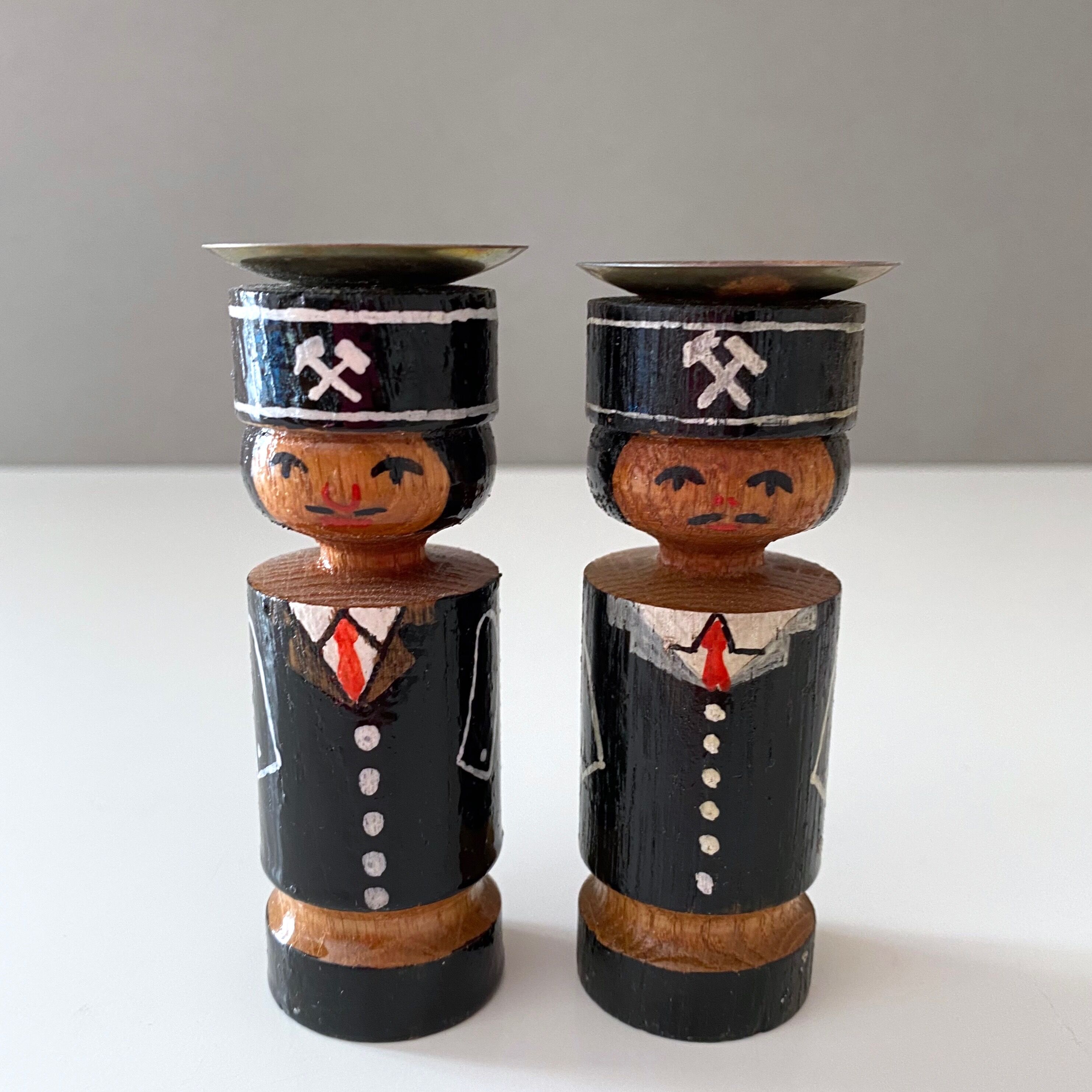 3 Vintage candle holders GDR, Christmas decoration