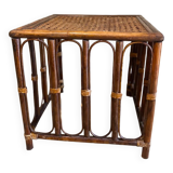 Rattan side table