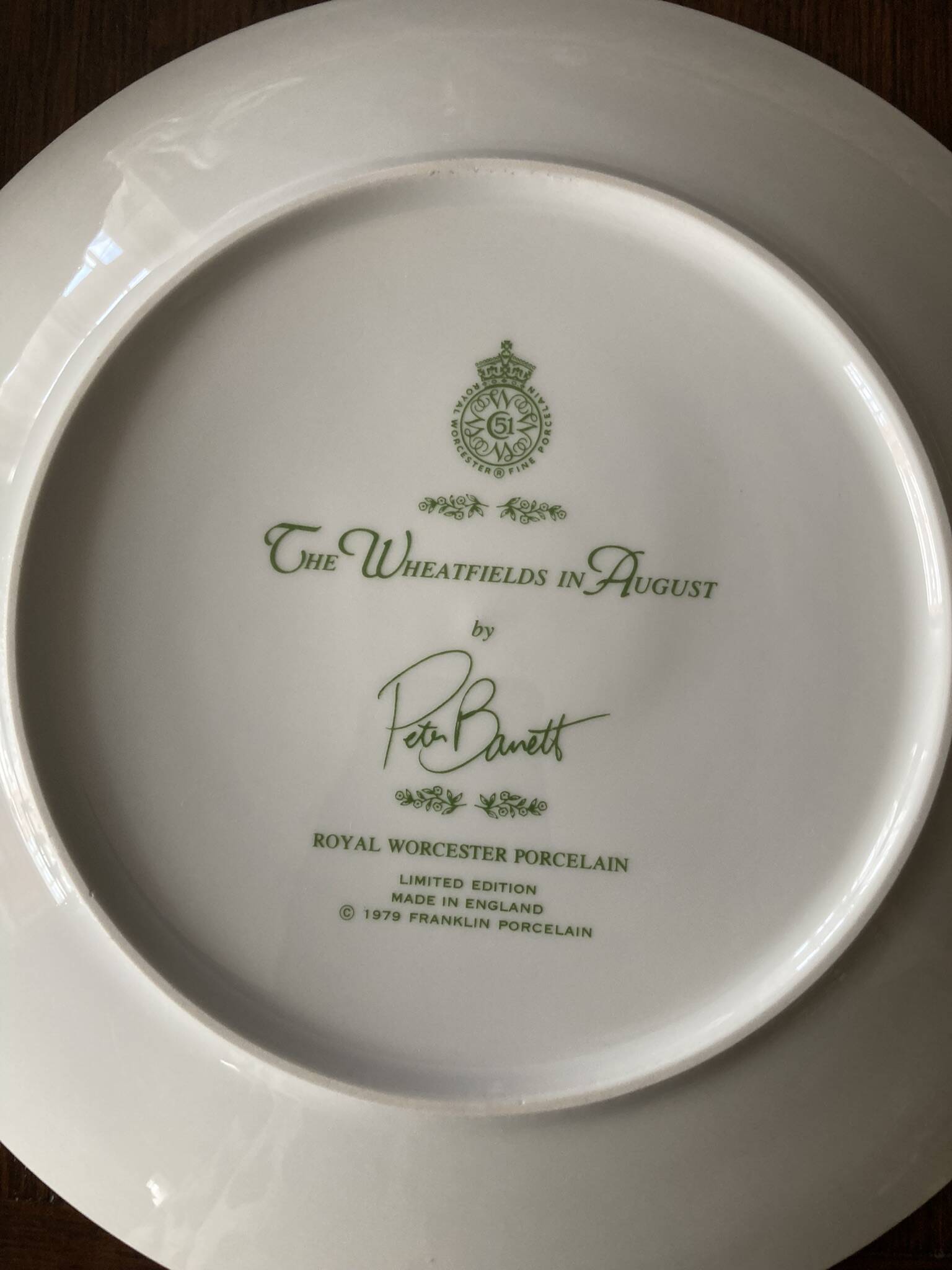 Set of 12 decorative plates Royal Worcester – Peter Barrett – Edition