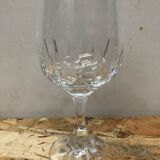 Set of 6 vintage 20th century cut crystal stemmed glasses