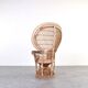 Mid-Century Wicker Peacock Emmanuelle Chair from Kok Maison, 1970s
