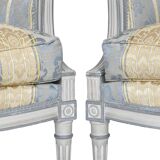 Set of 4 Louis XVI style bergère armchairs