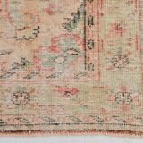 Red & cream oriental turkish vintage rug