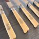 12 Robert Linzeler knives and leg of lamb set for Jules Piault Paris