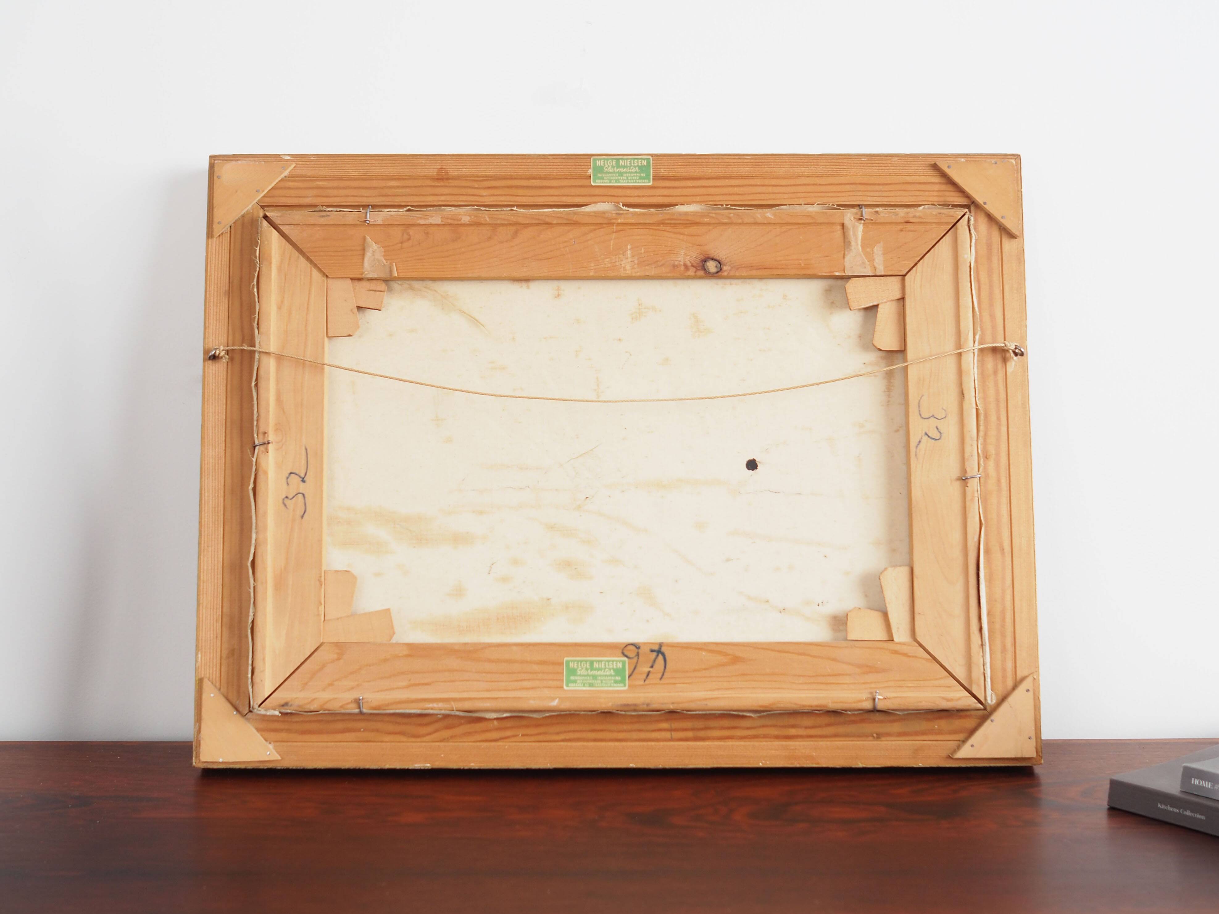 Painting „The Winterscape”, Scandinavian design, 1960s