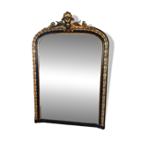 Large black and gold Napoleon III mirror 148X98
