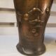 Pair of Art Nouveau baluster vases in copper earthenware by Gustave de Bruyn