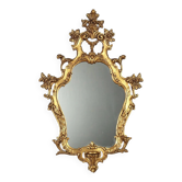 Antique baroque-style mirror in gilded wood, Italy, 20th century