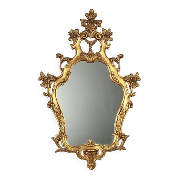 Miroir ancien style baroque en bois doré, Italie, XXe siècle