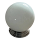 Ceiling light or wall light with a white opaline glass globe, 20 cm, stainless steel rose.