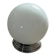 Ceiling light or wall light with a white opaline glass globe, 20 cm, stainless steel rose.