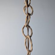Wicker organic modern pendant lamp with overlapping petal shade, late 20th century