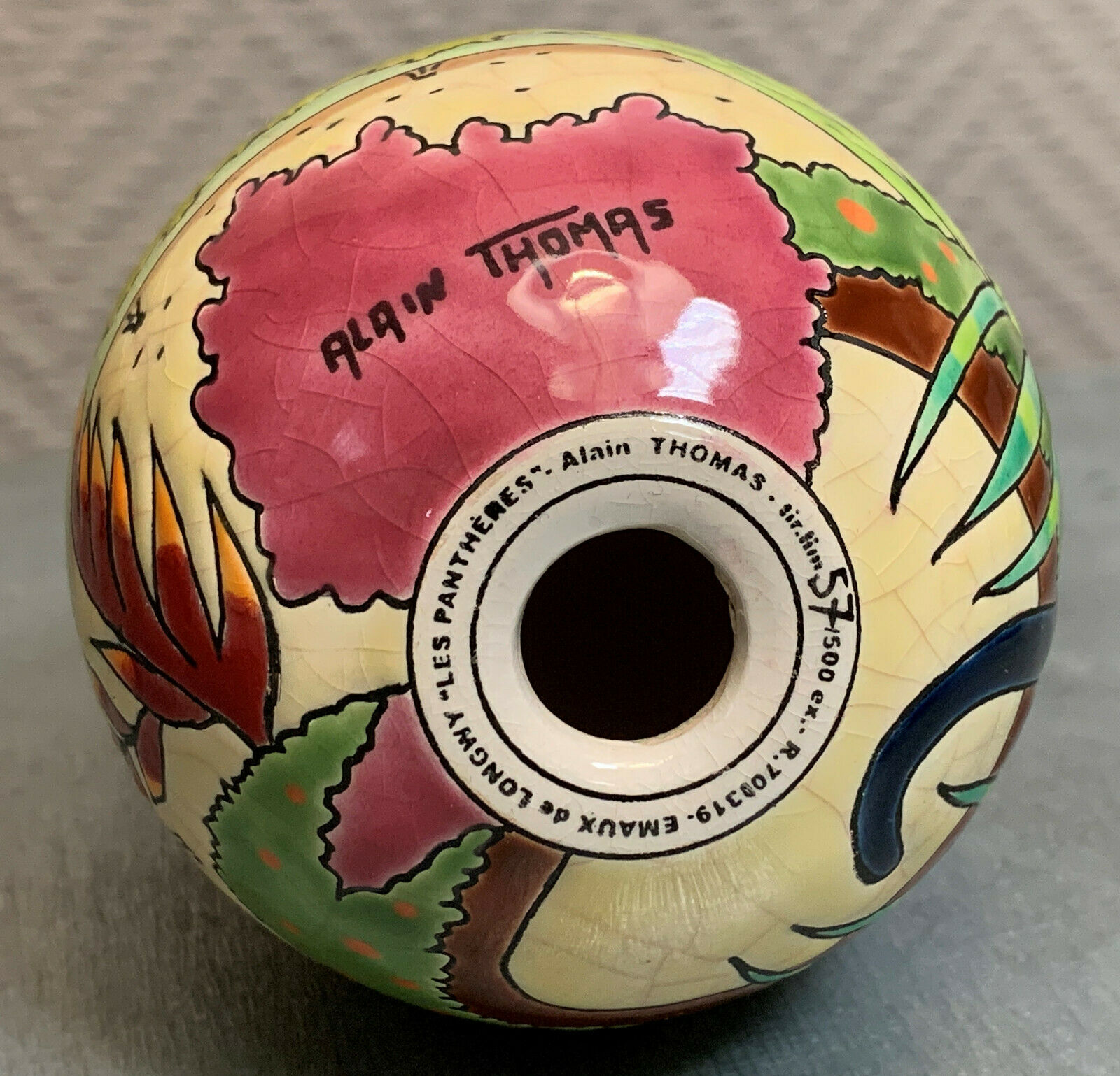 Collector's egg in Longwy enamels by Alain Thomas Limited Edition