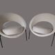 Pair of Saturn armchairs by Geneviève Dangles and Christian Defrance.