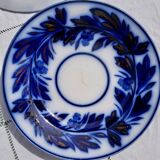 4 assiettes anciennes de Sarreguemines opaques