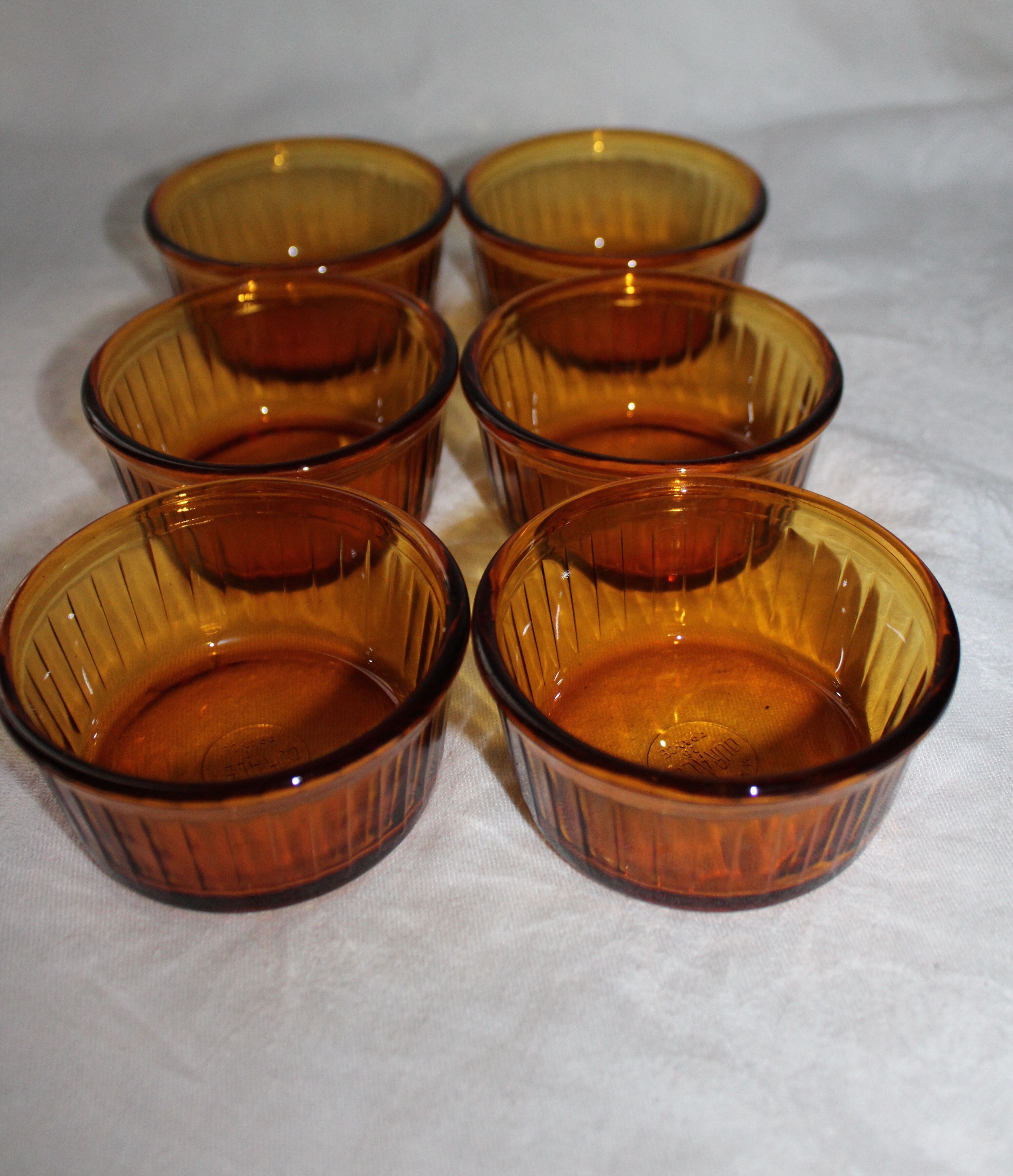 Lot de 6 ramequins Duralex couleur ambré