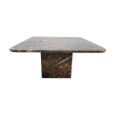 Table basse 'Fossil stone' design Midcentury