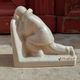 Pair of bookends - Ceramic - Signed L Fontinelle