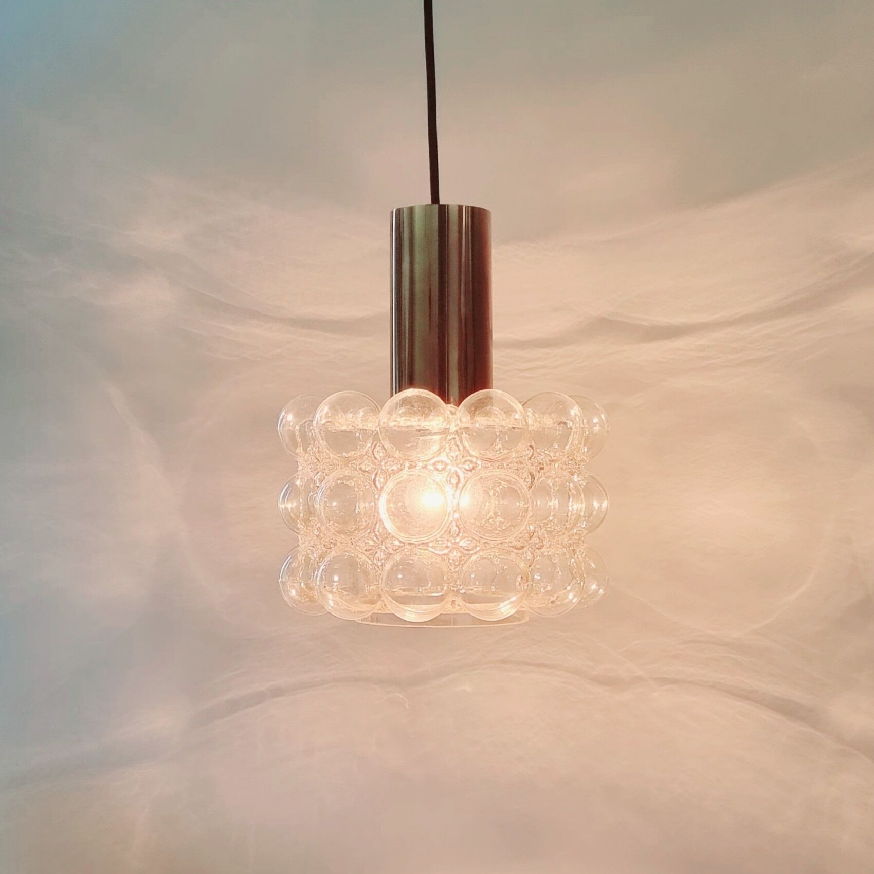 Mid-Century Modern Bubble Glass Ceiling Lamp by Helena Tynell for Limburg, Germany, 1960s