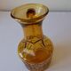 Amber glass carafe, brutalist style, Italy, 1970s.