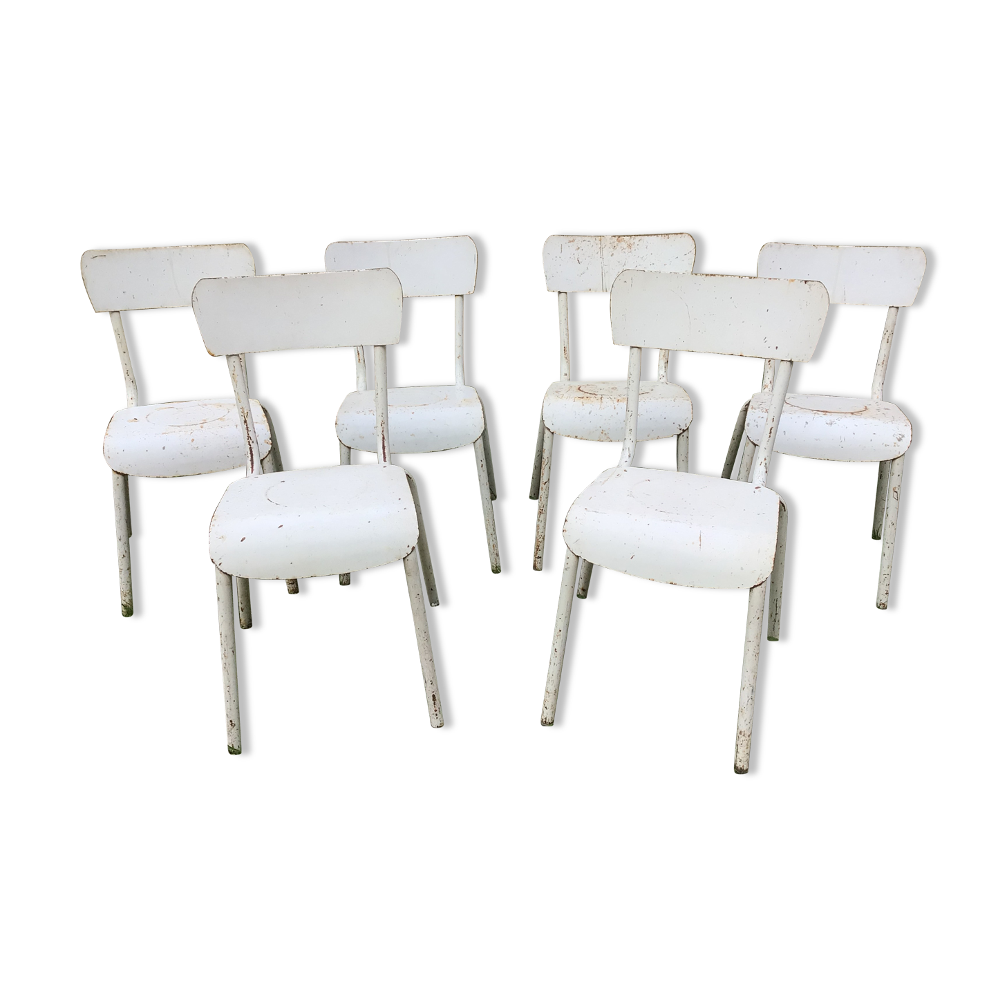 Ensemble de 6 chaises bistrot jardin en métal