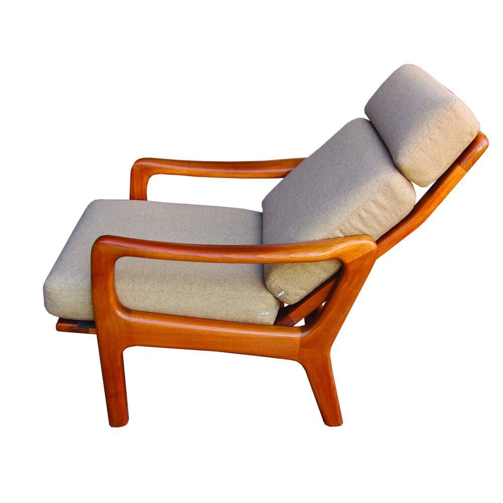 Danish Modern highback recliner armchair by Juul Kristensen for JK Denmark, 1960s